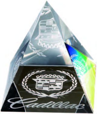 Pyramid Paperweight 1452 Paperweights - Crystal Paperweight