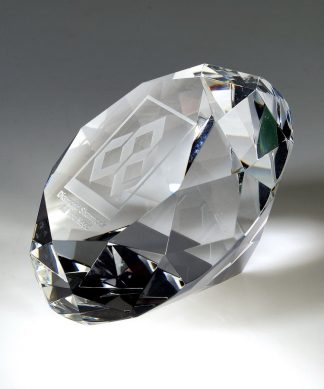 Crystal Diamond – Medium Paperweights - Crystal Medium
