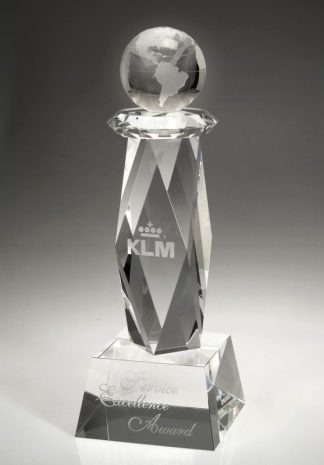Ultimate Globe Trophy – Large Awards - Crystal Globe Large
