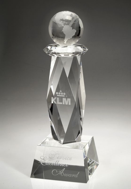 Ultimate Globe Trophy – Large Awards - Crystal Large