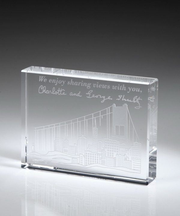 Crystal Paperweight 3×8 Awards - Crystal Paperweight