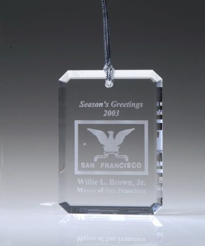 Crystal Rectangle Ornament