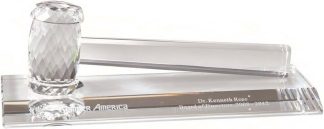 Gavel with Base – Large Awards - Crystal Large