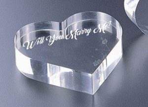 Acrylic Heart Paperweight