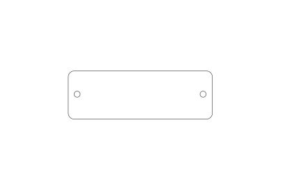 304 SS Rect. Tag, 1 inch x 3 inches with 2 holes Metal Marking tag
