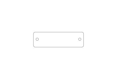Stainless Rect. Tag, 3/4 inches x 2-1/2 inches Metal Marking Stainless