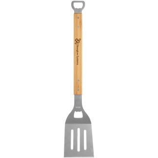 Large Bamboo Barbeque Spatula with Bottle Opener BBQ Items Bamboo