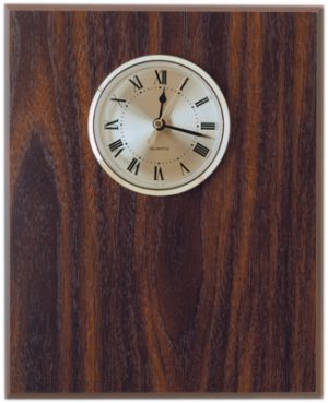 8X10 STEP EDGE WALNUT CLK PLAQUE Clocks Plaque