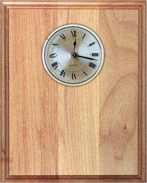 Genuine Red Alder Clock Plaque 8×10 Clocks Plaque