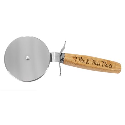 9 -1/4″ Bamboo Pizza Cutter Kitchen Gifts Bamboo