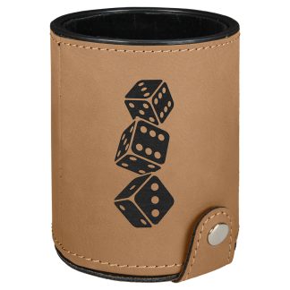 Laserable Leatherette Dice Cup Games Dice