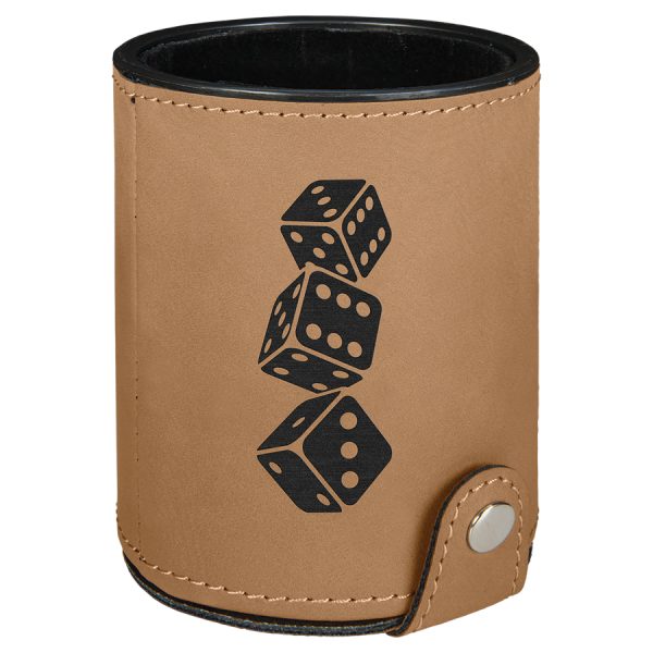 Laserable Leatherette Dice Cup Games Dice