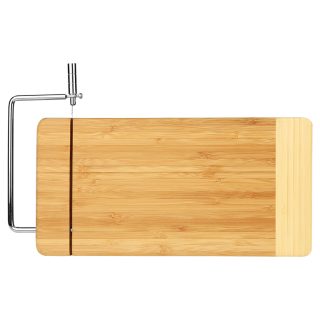 12 inch x 6 inch Bamboo Rectangle Cutting Board with Metal Cheese Cutter Cutting Boards Bamboo