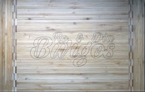 Bamboo Cutting Board with Butcher Block Inlay