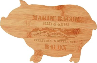 Bamboo Pig Shaped Cutting Board