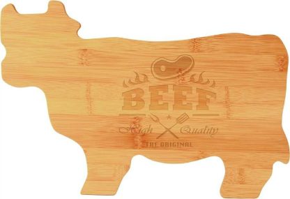 Bamboo Cow Shaped Cutting Board Cutting Boards Bamboo