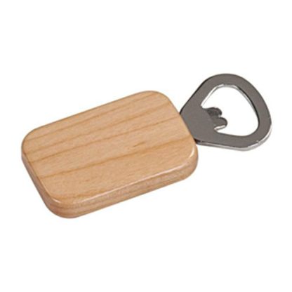 Maple Rectangle Magnetic Bottle Opener Bottle Openers Magnetic