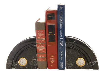 Quarter Moon Bookends, with clock Bookends Bookends