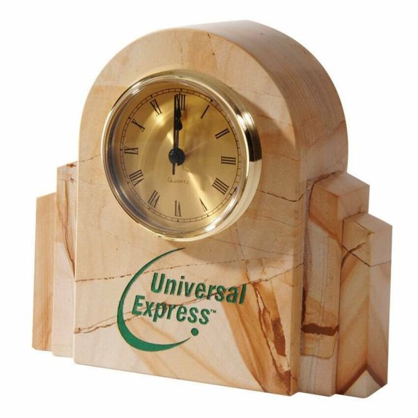 Marble Double Wing Clock Clocks Marble