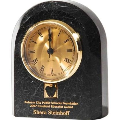 Marble Beveled Arch Clock Clocks Marble