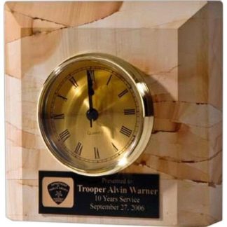 Marble Beveled Square Clock Clocks Marble