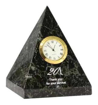 Marble Pyramid Clock Clocks Clock