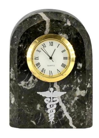 Marble Mini Beveled Arch Clock Clocks Mini
