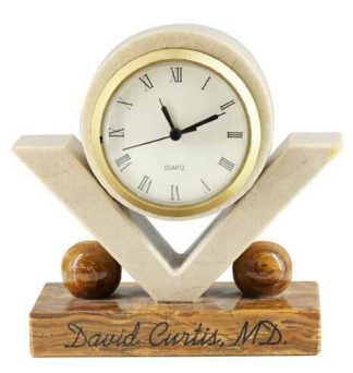 Small Marble V Clock Clocks Small