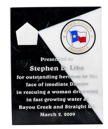 White and Black Plaque Awards - Marble and