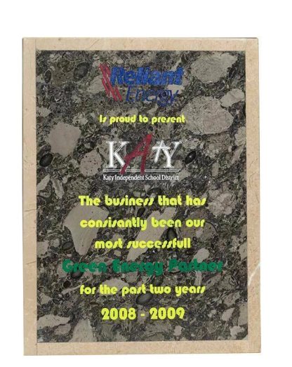 Gray Plaque With Beige Trim Plaques - Marble Plaque