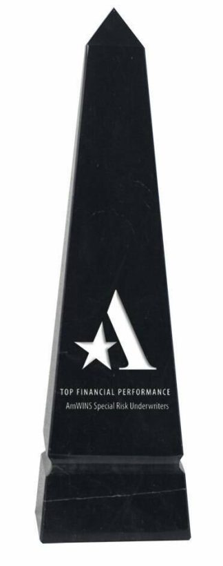 12 inch Grooved Obelisk Award Awards - Marble Obelisk