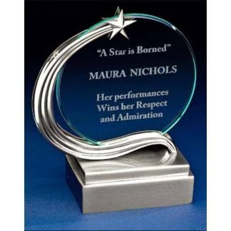 Medium Steel Flying Star Award Awards - Marble Star