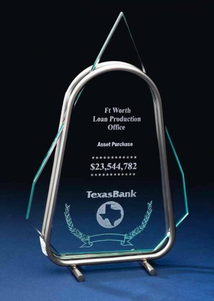 Large Stainless Steel Award Awards - Marble Stainless