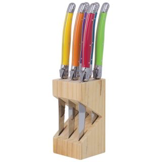 Steak Knife Set with Wood Block Kitchen Gifts Wood