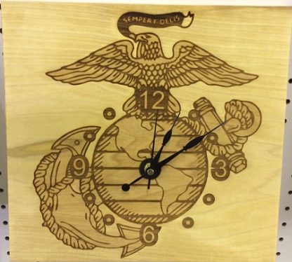Wood Clock with custom face 12 in x 12 in Clocks Wood