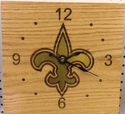 Wood Clock with custom face 12 in x 12 in Clocks Wood