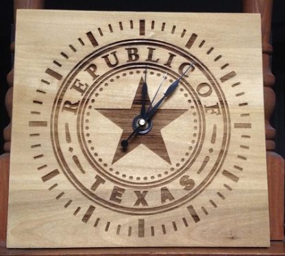 Wood Clock with custom face 12 in x 12 in Clocks Wood