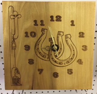 Wood Clock with custom face 12 in x 12 in Clocks Wood