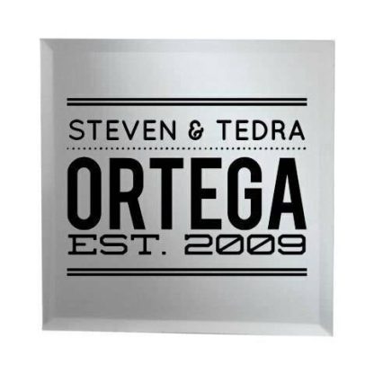 Established Block Mirror – Personalized 12 inch x 12 inch Mirrors Mirror