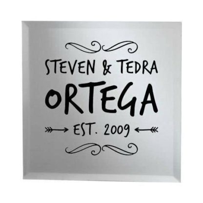 Established Casual Mirror – Personalized 12 inch x 12 inch Mirrors Mirror