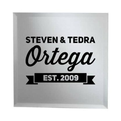 Established Ribbon Mirror – Personalized 12 inch x 12 inch Mirrors Mirror