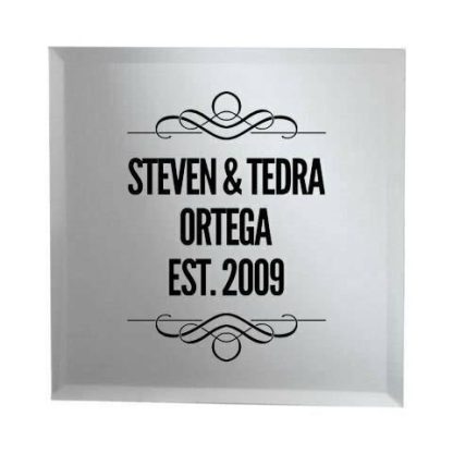 Established Scroll Mirror – Personalized 12 inch x 12 inch Mirrors Mirror