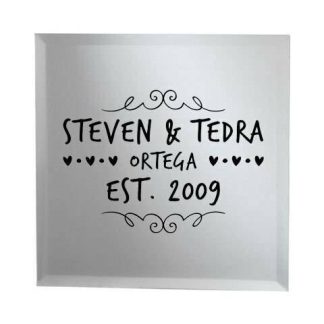 Established Whimsical Mirror – Personalized 12 inch x 12 inch Mirrors Mirror