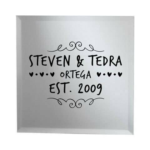 Established Whimsical Mirror – Personalized 12 inch x 12 inch Mirrors Mirror