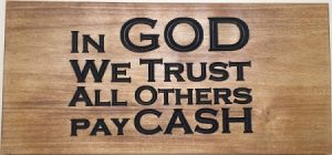 In God We Trust Wood Signs Wood Signs Wood