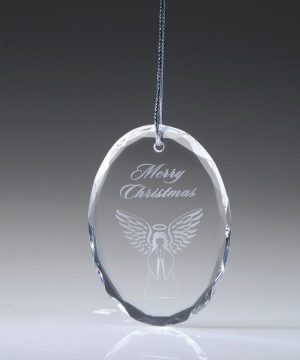 Crystal Oval Ornament