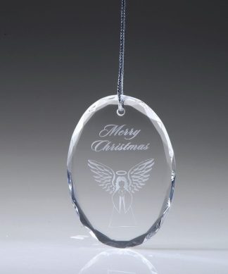 Crystal Oval Ornament Ornaments Crystal