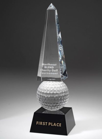 Monumental Golf Obelisk – Large Awards - Crystal Golf Large