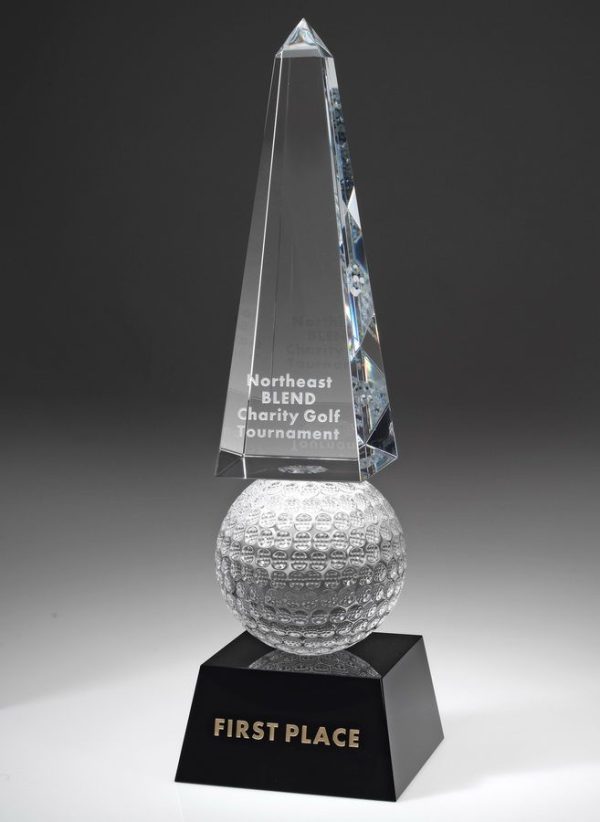 Monumental Golf Obelisk – Large Awards - Crystal Large