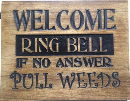 Door Bell Wood Sign Wood Signs Wood